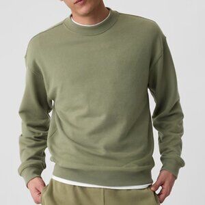 Gap Factory Mens Relaxed Textured Crewneck Sweatshirt, Walden Green, Large, EUC